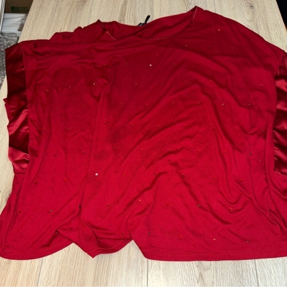 Daisy Fuentes bling Elegant Red Women's Top shirt